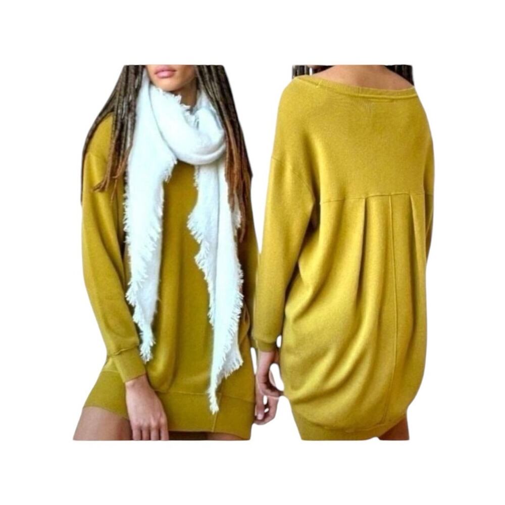 Anthropologie Saturday Sunday Oversized Chartreuse Sweater Size X Small